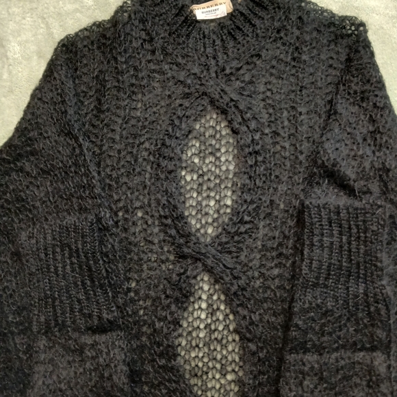 Burberry Black mohair Knit Sweater